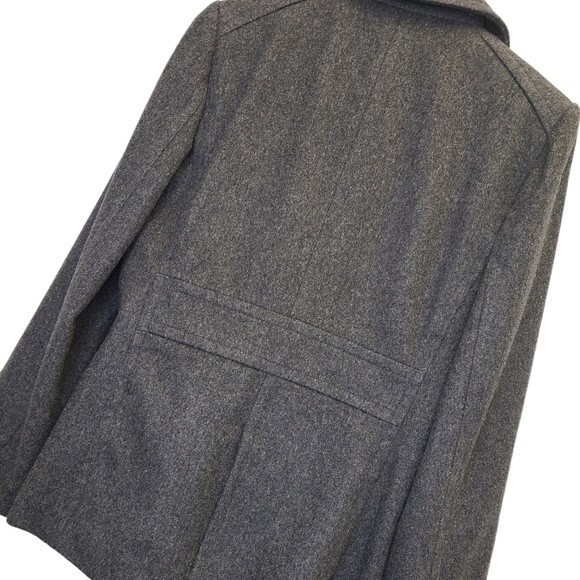 J. Crew Grey Double Breasted Woolblend Peacoat M - Picture 6 of 16